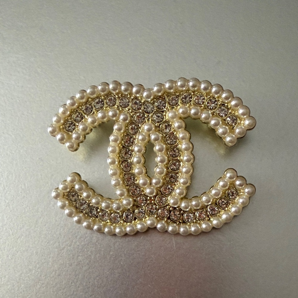 Gold and Cream Brooch
